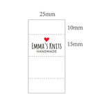 Custom Clothing Labels - Personalized Cloth Tags for Clothes - Fabric Sew in Labels - Sew on Labels - Fold Over Cloth Labels for Handmade