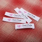 Custom Clothing Labels -  Fabric Sew in Labels - Sew on Labels - Personalized Cloth Tags for Clothes - Fold Over Cloth Labels for Handmade