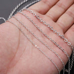 Jewelry Chain Iron Cable Style 5 Meter Length - 1.5 mm 2 mm 2.5 mm 3.5 mm Links - Gold Silver Black - Wholesale Bulk Flat Cable Chain