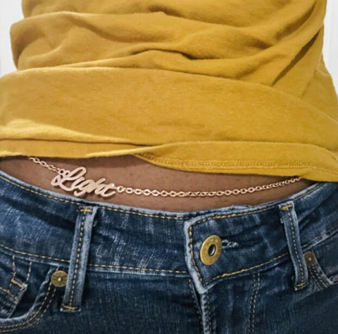 Custom Waist Chain - Personalized Name Belly Chain - Waist Beads for Women - Body Jewelry - Belly Necklace - Initial Belly Dancer Gift