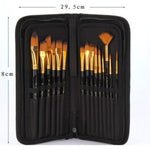 Paint Brush Set - Paint Brush Holder - Gift for Artists - Gift for Painters - Paintbrush Bag Case Organizer - Painters Kit