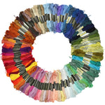 100 Pcs Embroidery Kit for Beginners - Embroidery Thread Set - Full Embroidery Starter Kit - Punch Needles - Floss Set - Hoop Set - Supplies