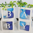 Krabice na balónky - průhledná krabice na balónky s písmeny - průhledné krabice na narozeninovou oslavu, baby shower, první narozeniny, svatbu, rozlučku se svobodou