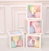 Balloon Box - Transparent Balloon Box with Letters - Clear Boxes For Birthday Baby Shower 1st Birthday Wedding Bridal Party