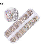 Nail Gems Set - Nail Rhinestones - Nail Diamonds - Nail Bling Stones - Nail Decor - Nail Art Crystals Decal Decoration 3D Glitter