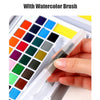 Watercolor Paints Set With Watercolor Brush - Solid Pigment Pen Painting Supplies Art Supplies Professional Artist Travel Paints 12 18 24 36
