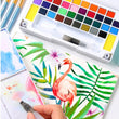 Watercolor Paints Set With Watercolor Brush - Solid Pigment Pen Painting Supplies Art Supplies Professional Artist Travel Paints 12 18 24 36