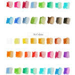 ชุดสีน้ำพร้อมพู่กันสีน้ำ - ปากกาสีเม็ดสีแน่น อุปกรณ์วาดภาพ อุปกรณ์ศิลปะ ศิลปินมืออาชีพ สีพกพา 12 18 24 36 สี