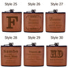 Personalised Hip Flask for Men - Leather Custom Flask - Engraved Flask Set for Dad - Personalized Gift for Men, Groomsmen, Husband, Best Man