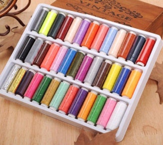Sewing Machine Thread Set  - 39 Pieces Thread Assortment - Fils Machine à Coudre - Nähgarn Sortiment - Embroidery Thread Kit - Multi Colors