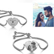 Custom Photo Bracelet - Personalized Photo Engraved Bracelet for Women - Heart Charm - Gift for Her Wife Girlfriend - Birthday Anniversary