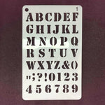 12 Letter Stencils for Painting - Bullet Journal Stencil - Alphabet Letter Stencils - Calligraphy Stencil - Pochoir Lettre - Planner Stencil