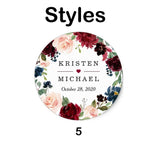 100 Pcs Custom Wedding Stickers - Personalized Wedding Labels - Customizable Floral Wedding Favors - Envelope Seals - Name Stickers