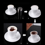 16 Pcs Coffee Stencil Set - Cappuccino Stencil -  Barista Tools - Cappuccino Schablone - Kaffee Schablone - Coffee Making - Coffee Lover