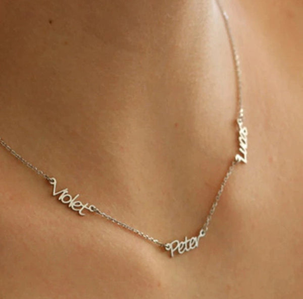 Three Name Necklace - Custom Personalized Name Necklace for Women - Gift for Her - Birthday Gift - Anniversary Gift - Christmas Gift
