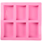 Soap Mold - 6 Cavities - Rectangle Silicone Soap Mold - Plaster Mold Ice Mold Silicone Mold Chocolate Mold -  Polymer Clay Resin Moulds