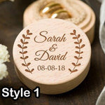 Custom Wedding Ring Box - Personalized Antique Style Ring Box -Wooden Engagement Ring Box Engraving - Customized Proposal Ring Box