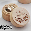 Custom Wedding Ring Box - Personalized Antique Style Ring Box -Wooden Engagement Ring Box Engraving - Customized Proposal Ring Box