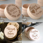 Custom Wedding Ring Box - Personalized Antique Style Ring Box -Wooden Engagement Ring Box Engraving - Customized Proposal Ring Box