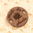 Personalized Wooden Buttons - Custom Wood Buttons - Clothing Labels - 2 Hole Engraved Buttons - Knitters Button - Knöpfe Holz Personalisiert