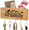 Personalized Wood Key Hanger for Wall, Housewarming New Home Décor Gift for Wedding, Customized Gifts for Couple Mr Mrs Key Ring Holder Hook