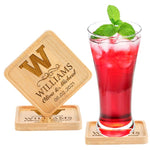 ที่รองแก้วสั่งทำ, ที่รองแก้วไม้ไผ่สี่เหลี่ยมสั่งทำ, ของขวัญขึ้นบ้านใหม่, ที่รองแก้วโมโนแกรม, ที่รองแก้วงานแต่ง, ของขวัญคริสต์มาส, ที่รองแก้วเครื่องดื่ม