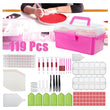 Diamond Painting Kit - Storage Organizer Accessories Tools - Diamond Painting Tray Drill Tray Dot Storage Box - Tweezer Set Supplies