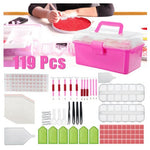 Diamond Painting Kit - Storage Organizer Accessories Tools - Diamond Painting Tray Drill Tray Dot Storage Box - Tweezer Set Supplies