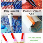 Diamond Painting Kit - Storage Organizer Accessories Tools - Diamond Painting Tray Drill Tray Dot Storage Box - Tweezer Set Supplies