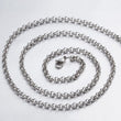 Stainless Steel Rolo Necklace for Men Women - Pearl Style Chain for Jewelry Making DIY Supplies