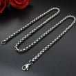Stainless Steel Rolo Necklace for Men Women - Pearl Style Chain for Jewelry Making DIY Supplies