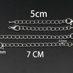 Extra Chain for Bracelet - Extenders for Anklet - Extenders for Necklace - Bracelet Extension for Jewelry Making - Chain Adjustor Lobster