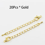 Extra Chain for Bracelet - Extenders for Anklet - Extenders for Necklace - Bracelet Extension for Jewelry Making - Chain Adjustor Lobster