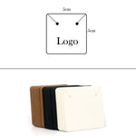 100 Pcs Custom Earing Card - Personalized Necklace Cards with Your Logo Design - Jewelry Display Packaging - Jewellery Custom Tags -