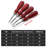 4 Pcs Leather Edge Beveler Set - Edge Beveler - Leather Working Tools - Leather Edger - Leder Rand Kegel - Edge Skive Skiving Tool