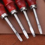 4 Pcs Leather Edge Beveler Set - Edge Beveler - Leather Working Tools - Leather Edger - Leder Rand Kegel - Edge Skive Skiving Tool