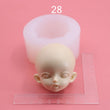 Baby Face Mold,  DIY Doll Face Mold, Polymer Clay Face Mold, Silicone Epoxy Doll Head Mold, Cute Doll Face Molds, Doll Making Supplies