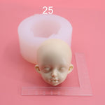 Baby Face Mold,  DIY Doll Face Mold, Polymer Clay Face Mold, Silicone Epoxy Doll Head Mold, Cute Doll Face Molds, Doll Making Supplies
