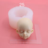 Baby Face Mold,  DIY Doll Face Mold, Polymer Clay Face Mold, Silicone Epoxy Doll Head Mold, Cute Doll Face Molds, Doll Making Supplies