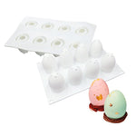 Egg Mold - 3D Easter Egg Baking Mold- Silicone Resin Mold for Mousse Cake, Mousse Cake, Muffin, Candle Wax Melts - Oval Sphere Jewelry Mold