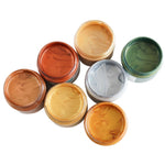 สีอะคริลิคเมทัลลิก 7 ชิ้น - สีงานฝีมือ - สีทอง - สีประกาย - สีศิลปะพื้นบ้าน - สีวิบวับ - สีสะท้อนแสง - สีเซรามิก