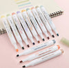 Retro Color Highlighter Pen Set - Rainbow Color - Highlighter Marker Pen - Study Supplies - School Office Stationary - Student Art