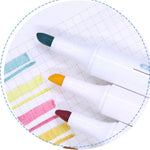 Retro Color Highlighter Pen Set - Rainbow Color - Highlighter Marker Pen - Study Supplies - School Office Stationary - Student Art