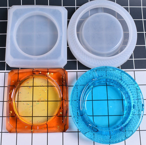 Ashtray Silicone Mold - Round Square Ashtray Mold - Epoxy Resin Mold - High Quality Gift Diy Craft Art Making Casting Molds Mould
