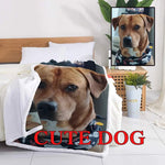 Personalized Sherpa Blanket With A Photo - Custom Photo Sherpa Fleece Blanket - Cat Dog Pet Picture Blanket - Fleece Milestone Blanket