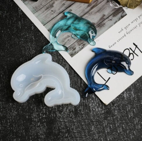 Dolphin Mold, Silicone Fondant Mold, Beach Theme Mold, Ocean Mold, Sea Mold, Chocolate Mold, Cake Decorating Tools, Resin Casting Mold