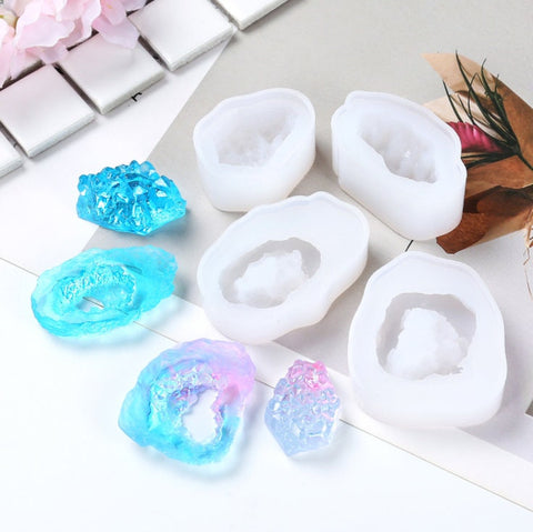 Crystal Cluster Quartz Mold - Raw Crystal Cluster Silicone Mold - Glossy Crystal Resin Mold - Crystal Moulds - Crystal Quartz Mold DIY