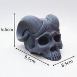 3D Skull with Horn Silicone Mold, Soap Mold, Cake Mold, Chocolate Mold, Candle Plaster Decoration Tools, Polymer Clay, Resin Mold
