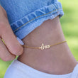 Personalized Anklet, Custom Anklet, Custom Ankle Name Bracelet, Initial Beach Jewelry Gift for Women,  Dainty Summer Custom Any Name
