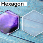 Coaster Mold, Resin Casting Molds, Hexagon Square Heart Circle Silicone Epoxy Jewelry Pendant, Round Agate Making Mould Tool, DIY, Fluid